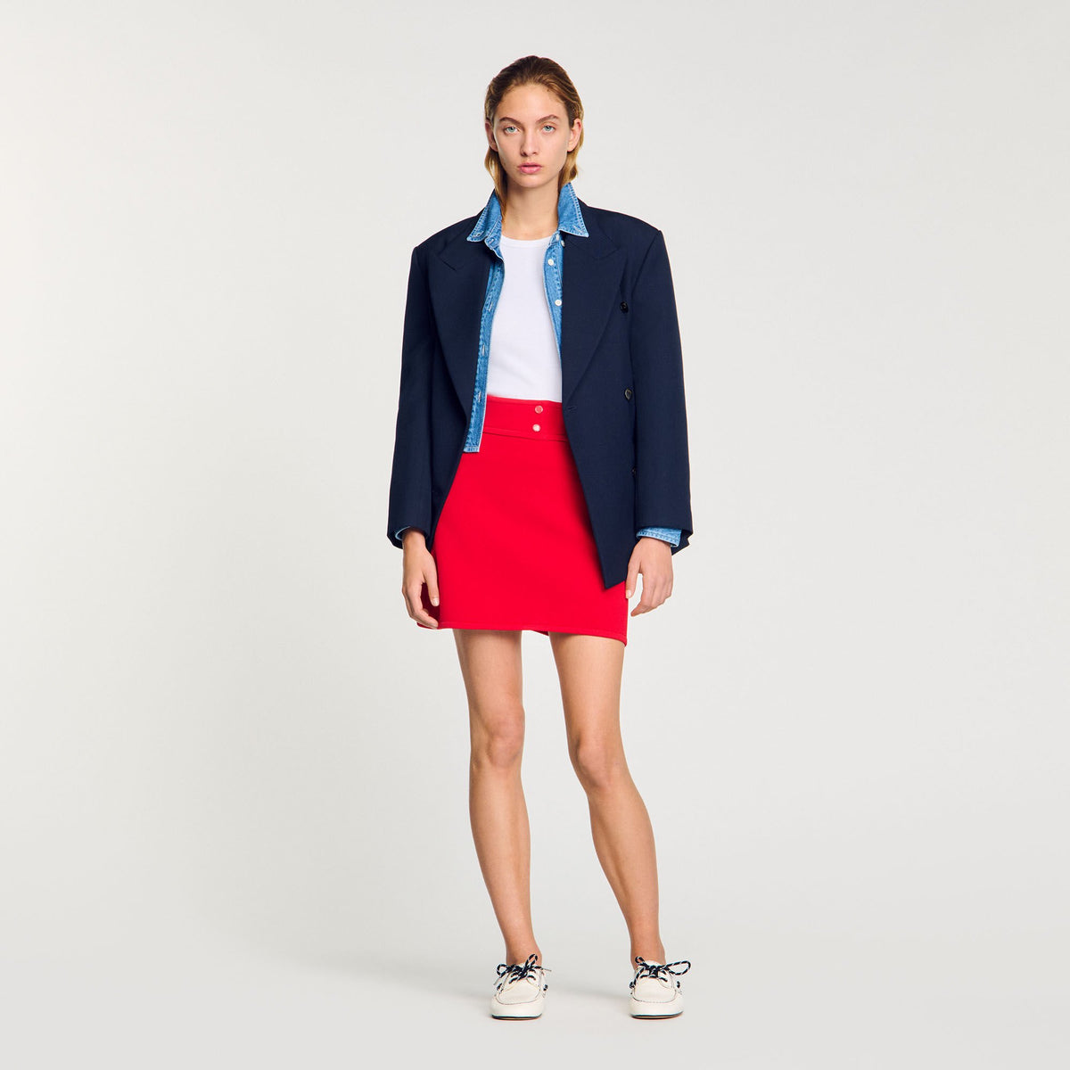 Sandro / Mini knit skirt Red