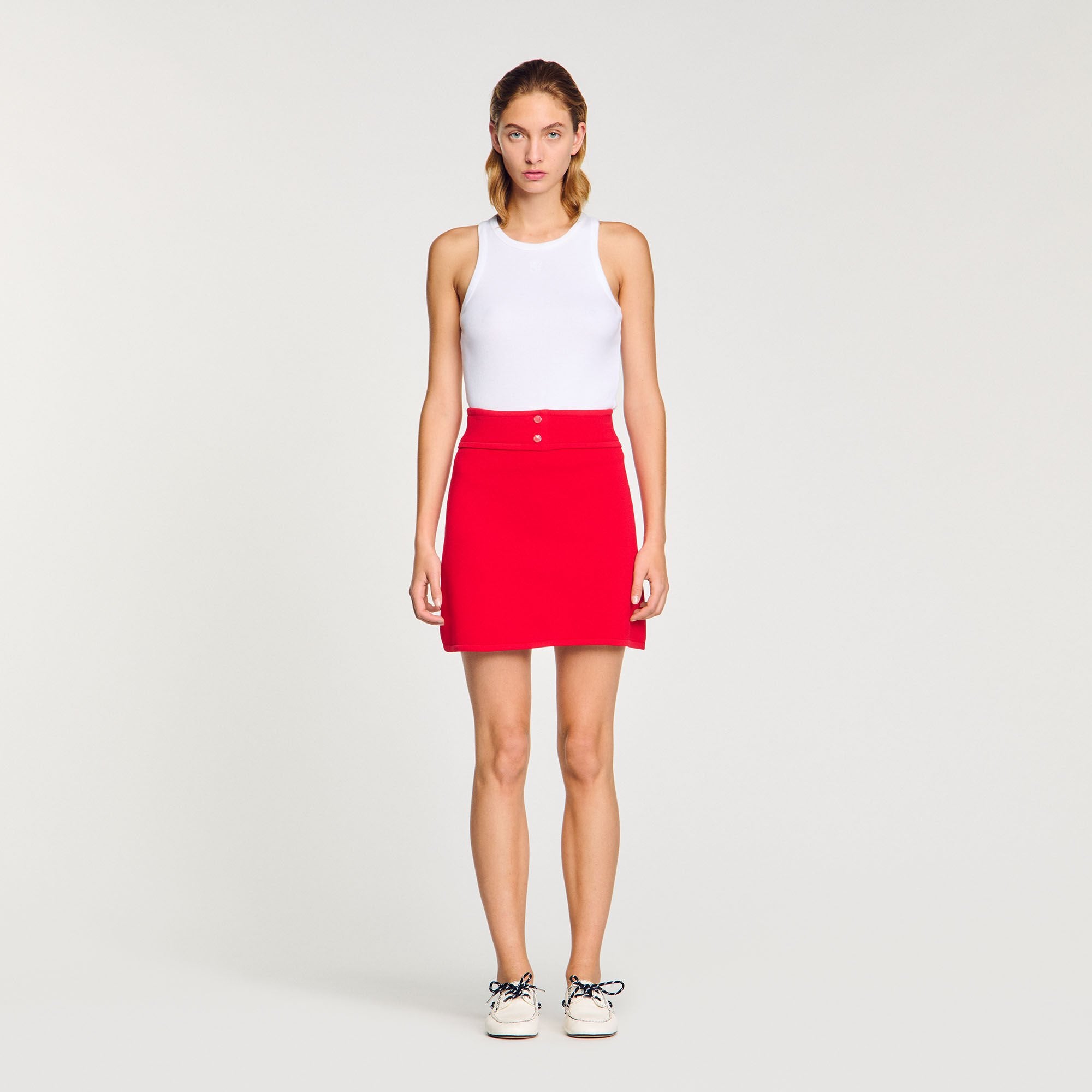 Sandro / Mini knit skirt Red