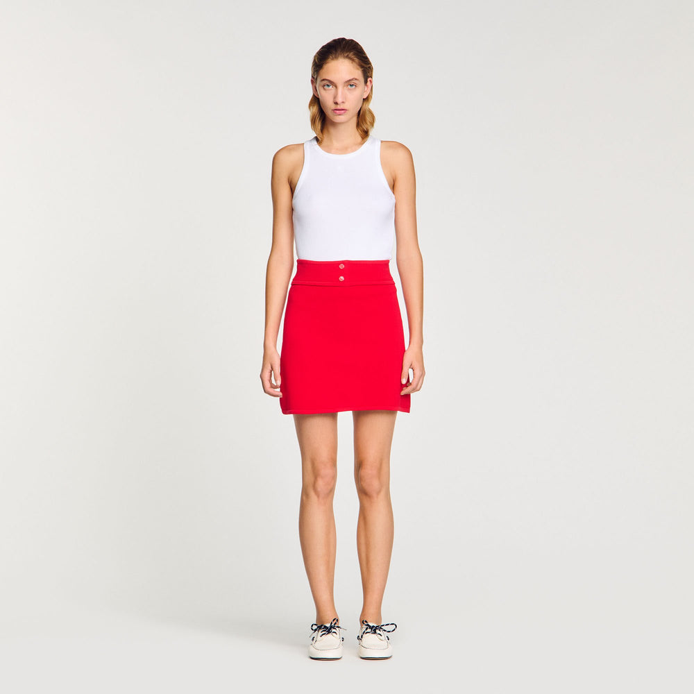 Sandro / Mini knit skirt Red