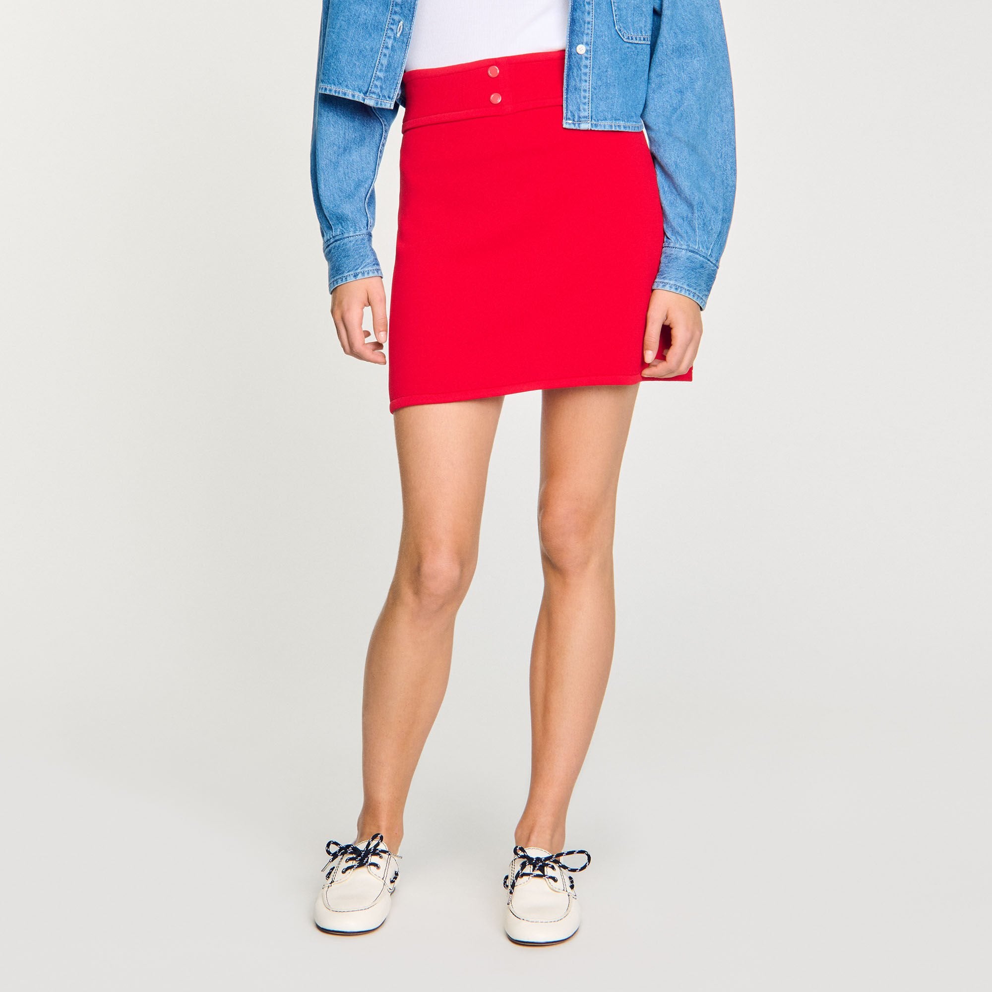 Sandro / Mini knit skirt Red