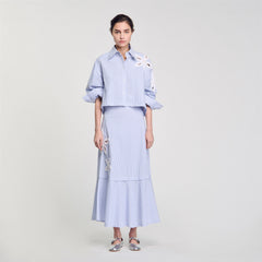Sandro / Maxi striped skirt Sky Blue