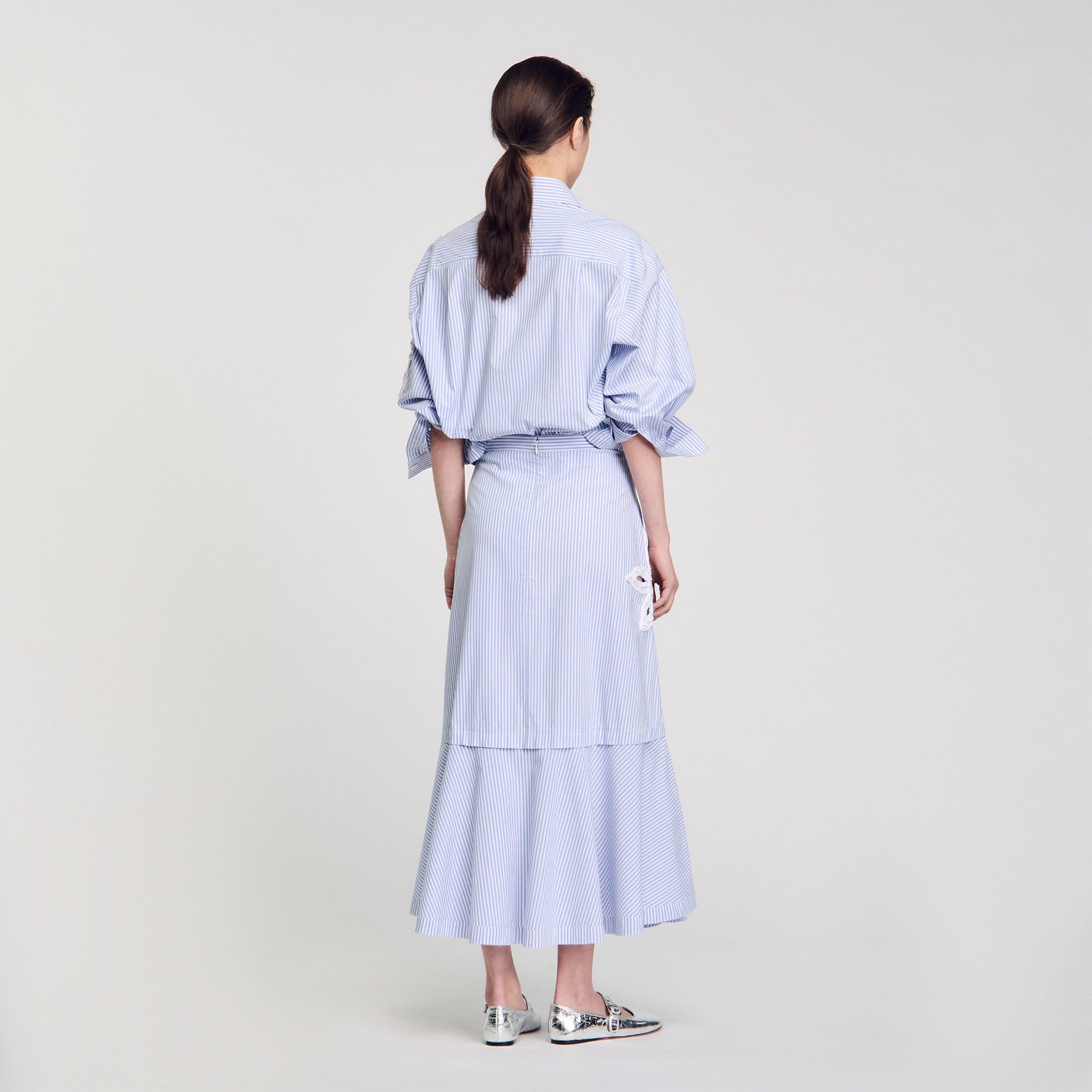 Sandro / Maxi striped skirt Sky Blue