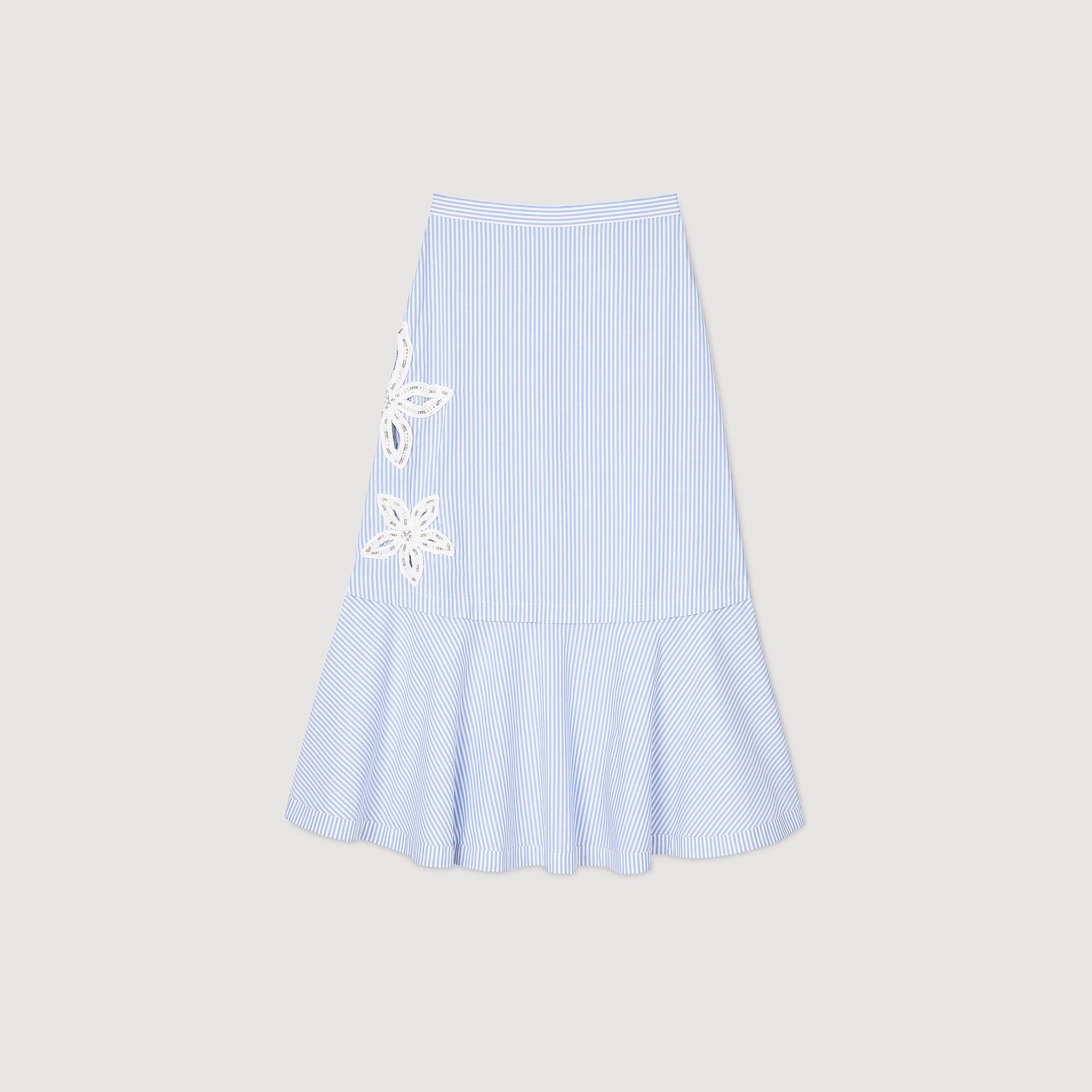 Sandro / Maxi striped skirt Sky Blue