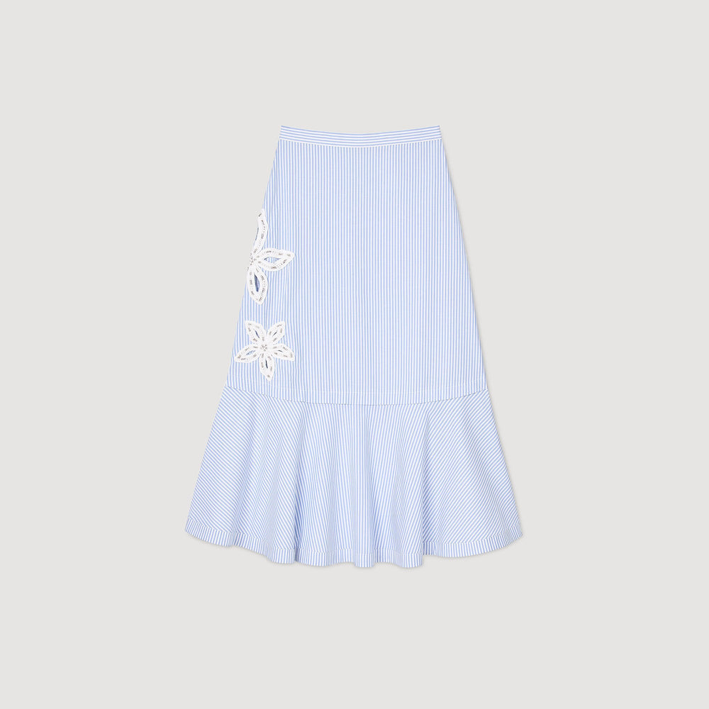 Sandro / Maxi striped skirt Sky Blue