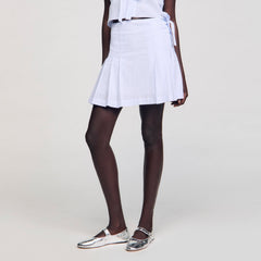 Sandro / Mini striped skirt Ciel / Blanc