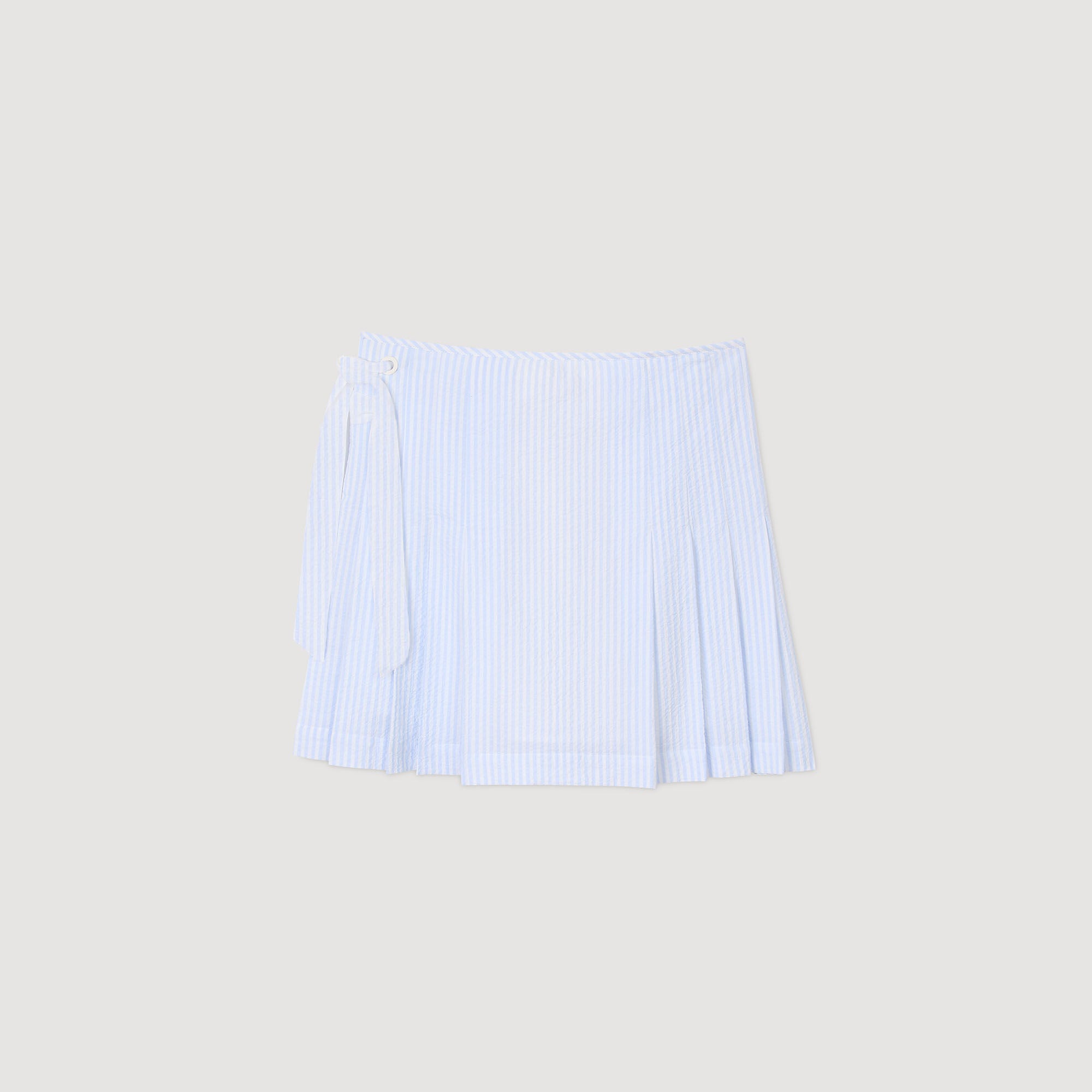 Sandro / Mini striped skirt Ciel / Blanc