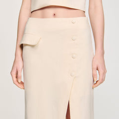 Sandro / Maxi slit skirt Ecru