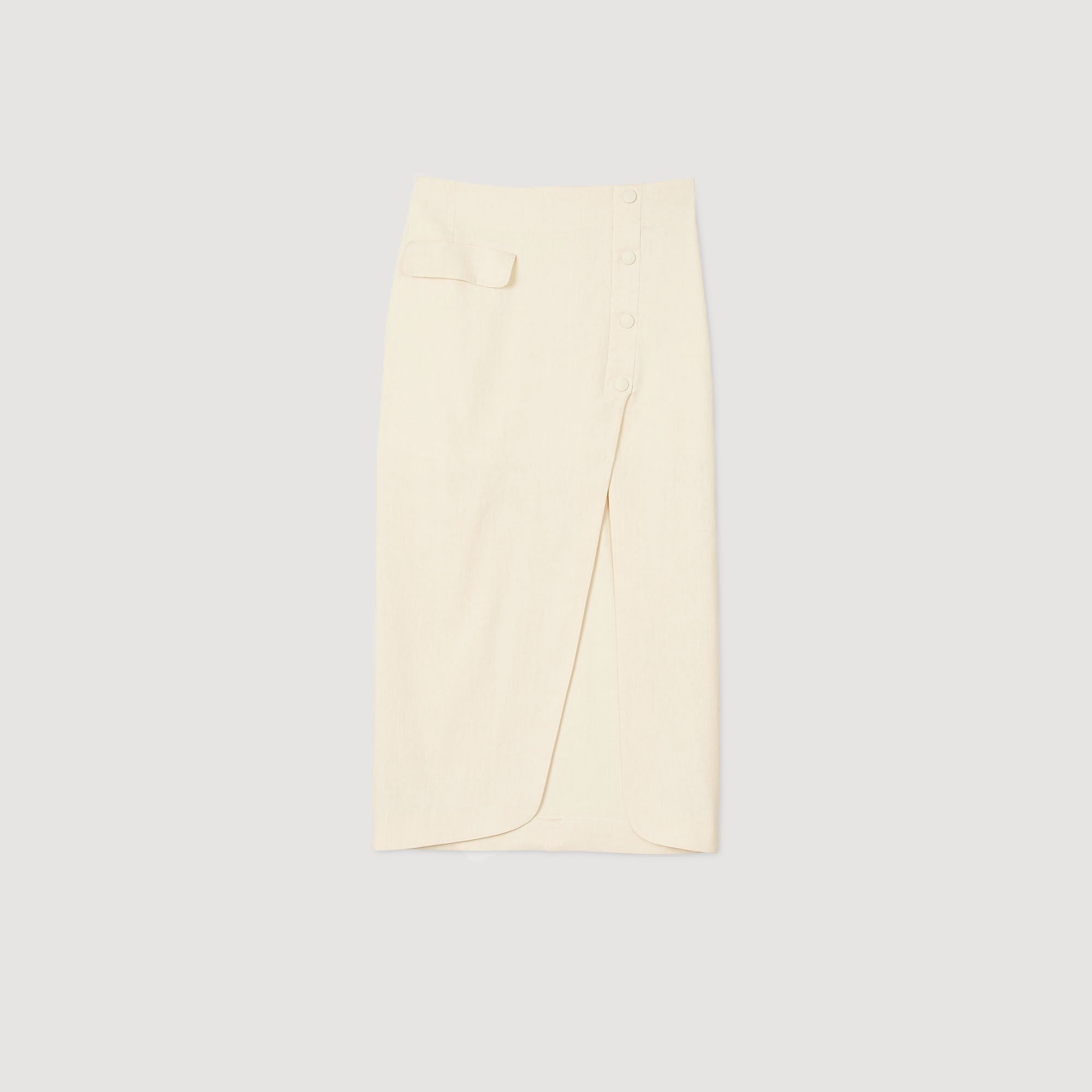 Sandro / Maxi slit skirt Ecru