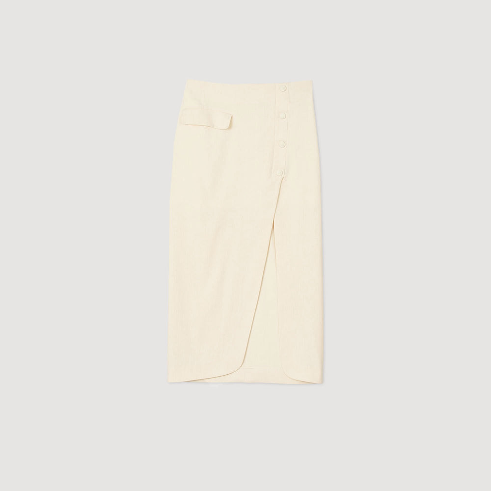 Sandro / Maxi slit skirt Ecru