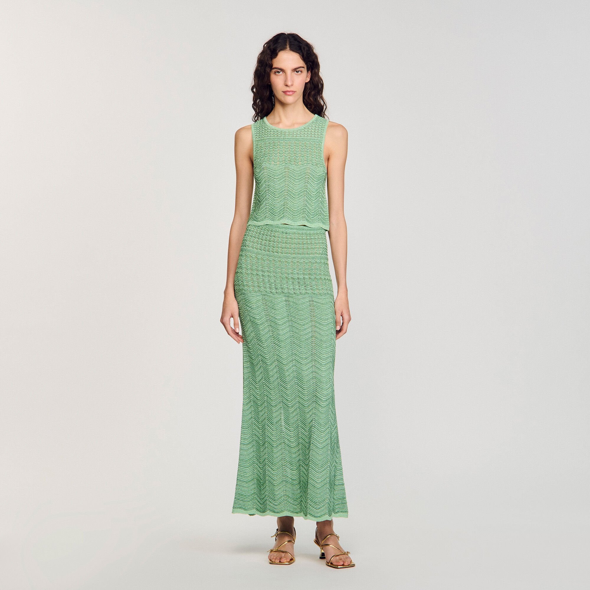 Sandro / Maxi knit skirt Mint
