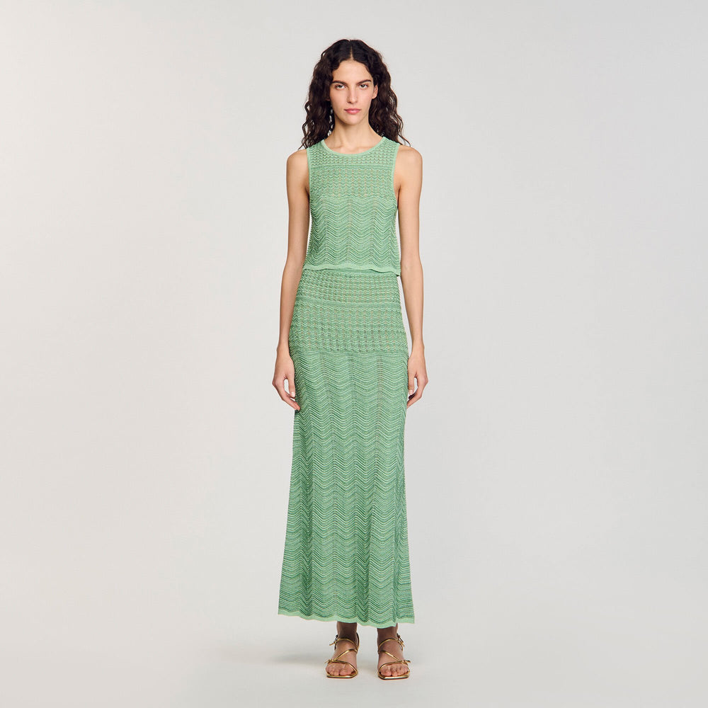 Sandro / Maxi knit skirt Mint