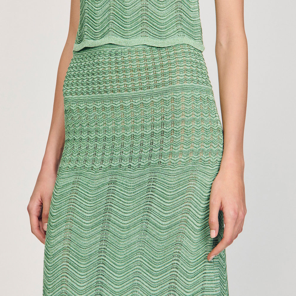 Sandro / Maxi knit skirt Mint
