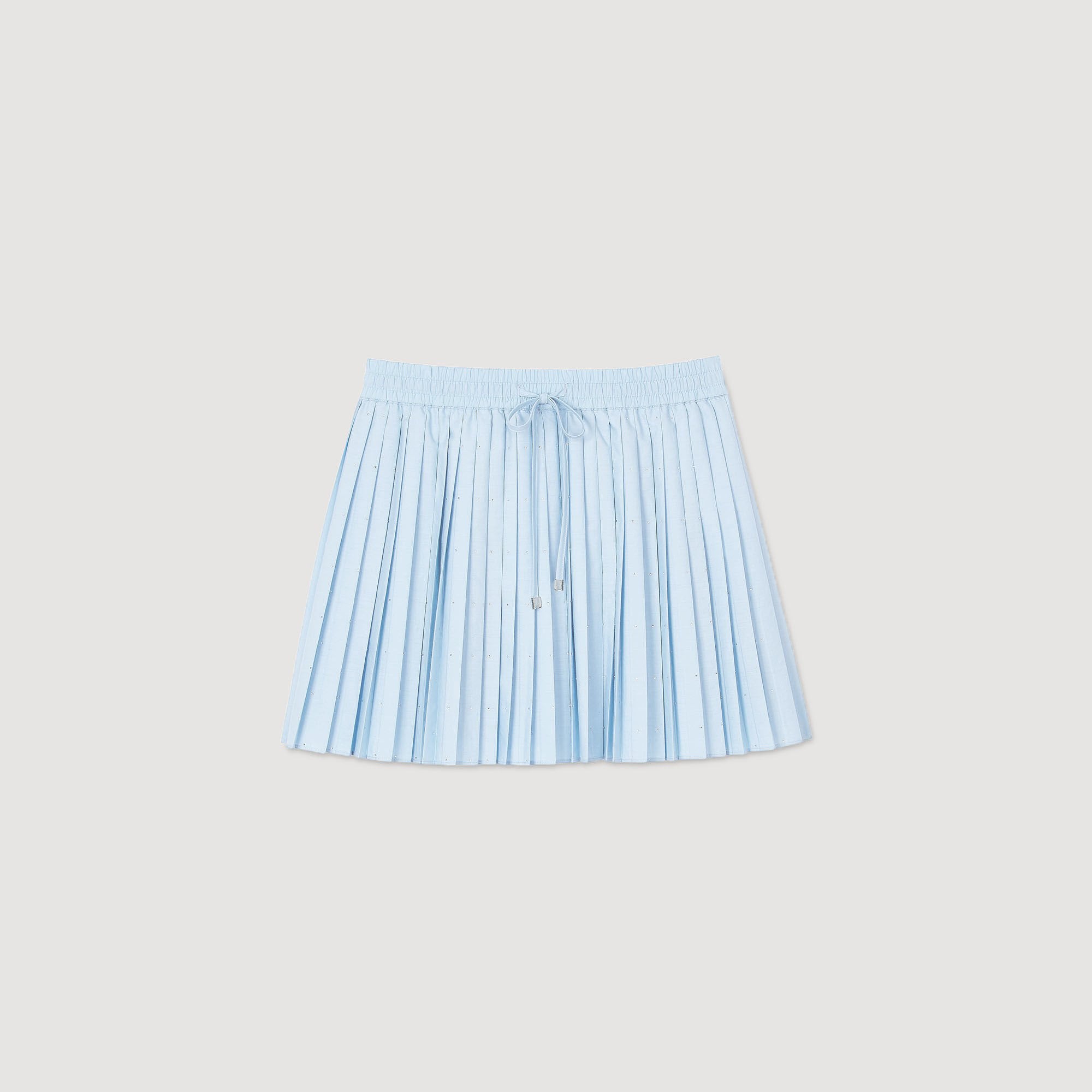 Sandro / Mini pleated rhinestone skirt Sky Blue