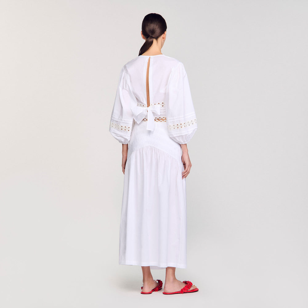 Sandro / Maxi poplin skirt White