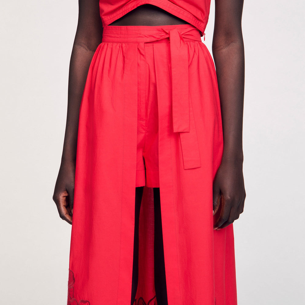 Sandro / Floral skort Red