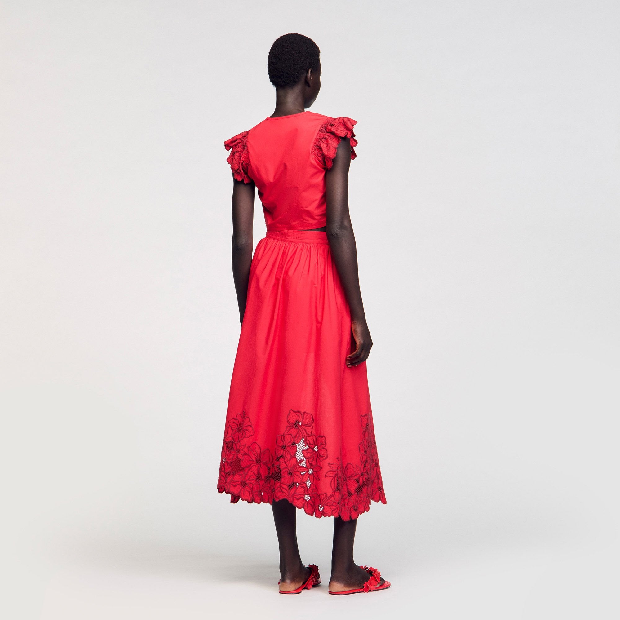 Sandro / Floral skort Red