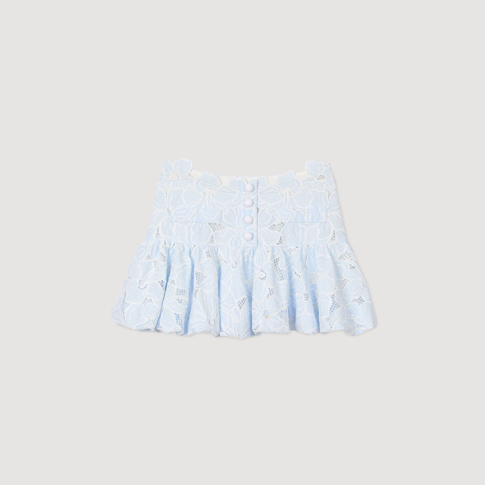 Sandro / Mini guipure skirt Sky Blue