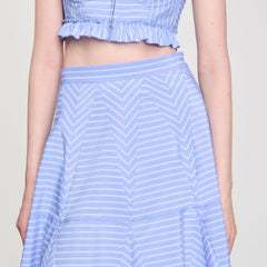 Sandro / Maxi striped skirt Blu / White
