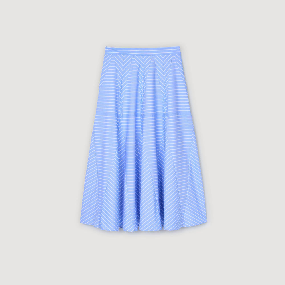 Sandro / Maxi striped skirt Blu / White