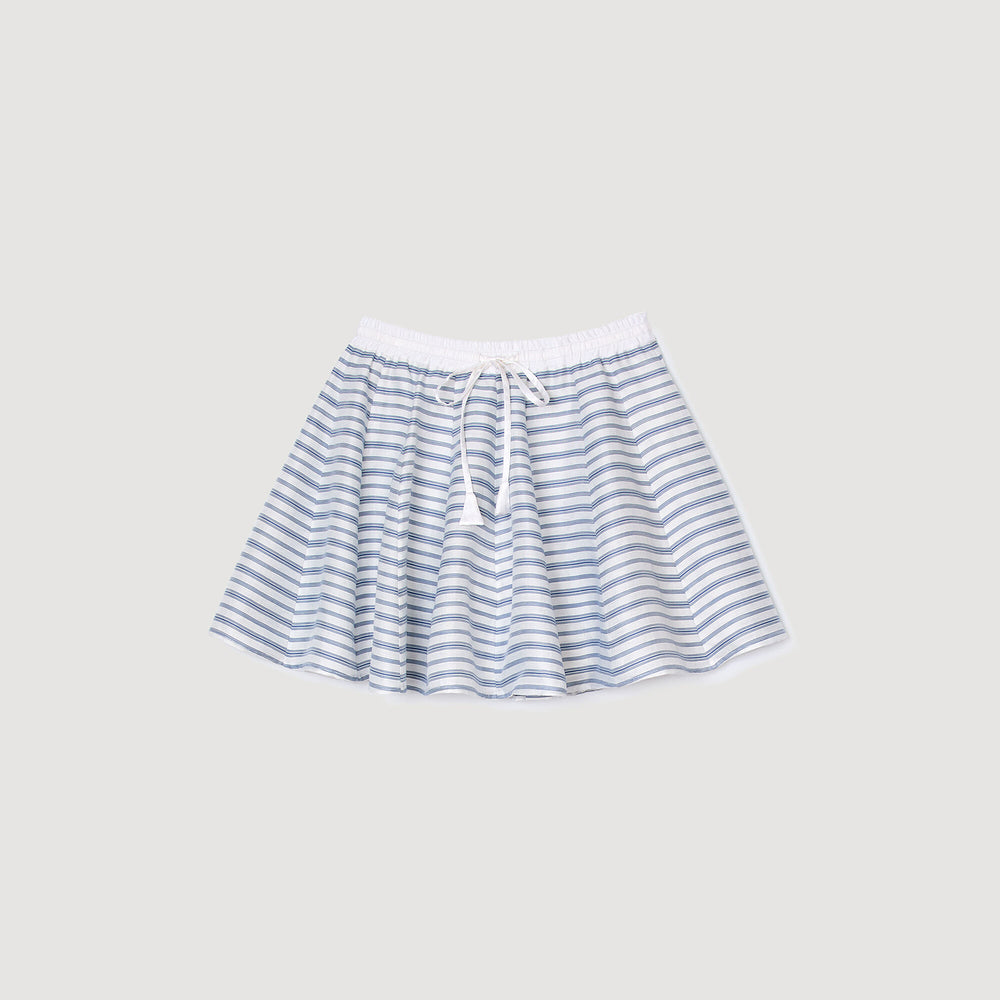 Sandro / Spiral print skater skirt Blu / White