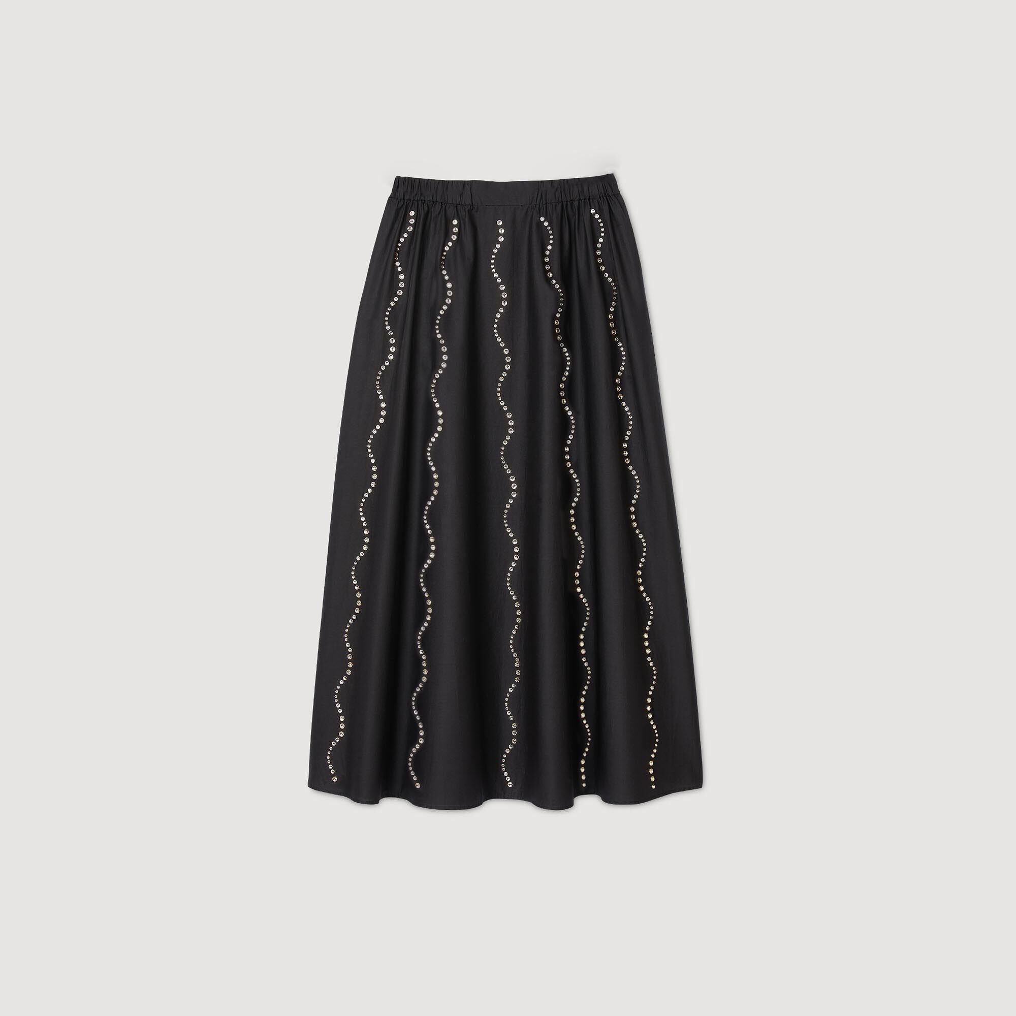 Sandro / Maxi rhinestone skirt Black