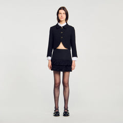 Sandro / Mini ruffled skirt Black