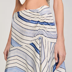 Sandro / Spiral-motif maxi skirt Sky Blue