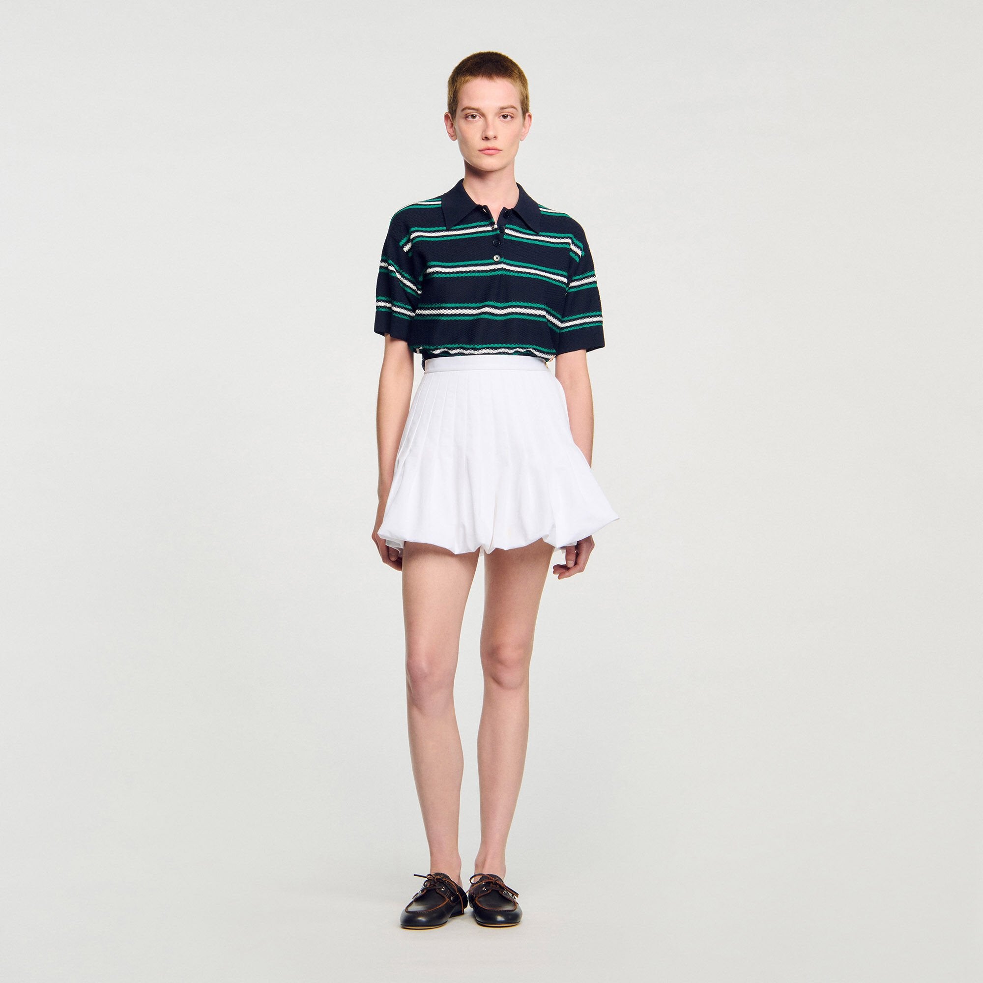 Sandro / Mini bubble skirt White