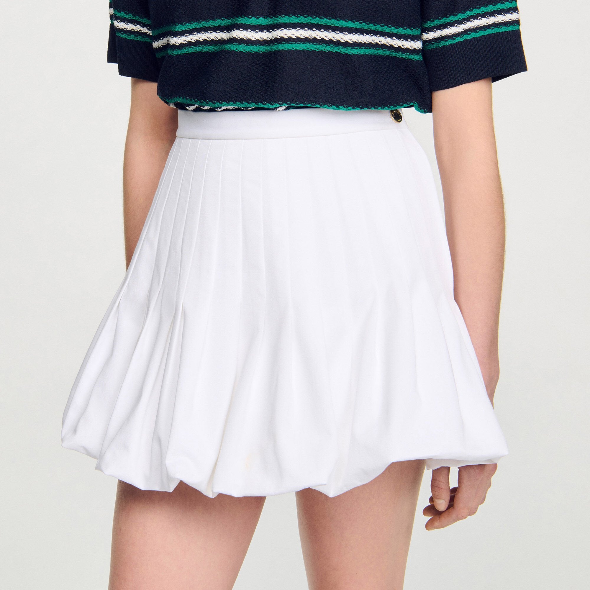 Sandro / Mini bubble skirt White