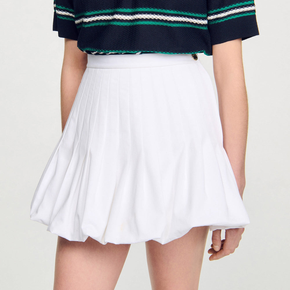Sandro / Mini bubble skirt White