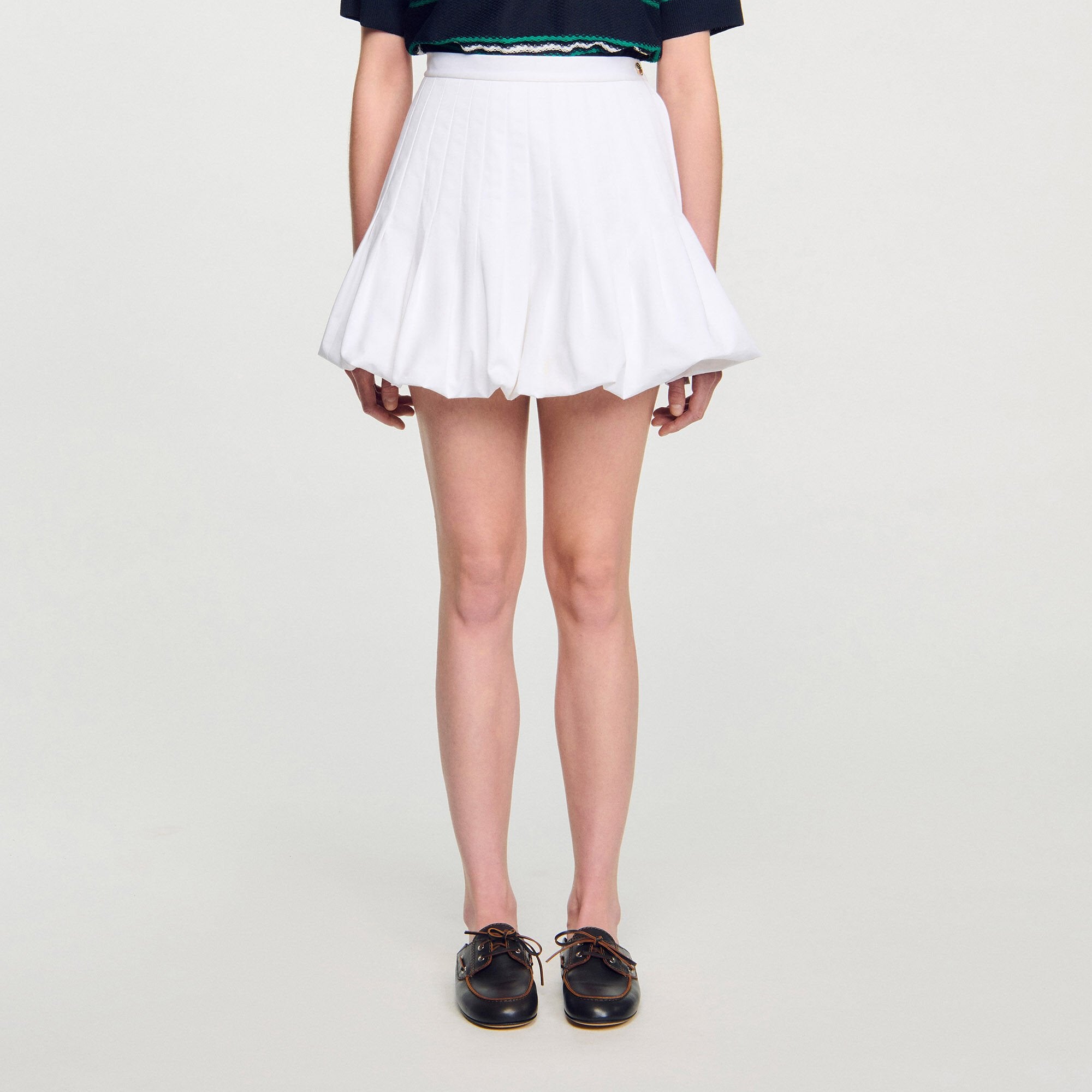 Sandro / Mini bubble skirt White