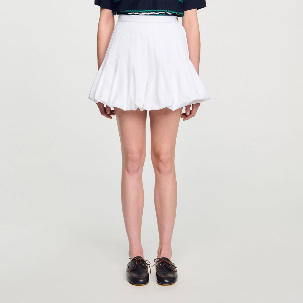 Sandro / Mini bubble skirt White
