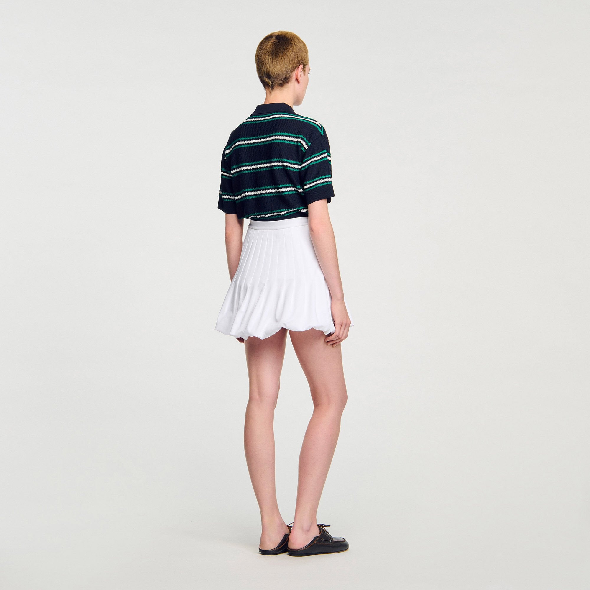 Sandro / Mini bubble skirt White