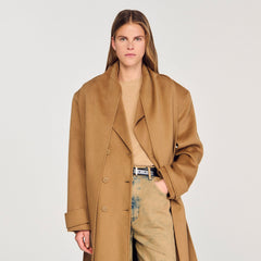 Sandro / Oversized Wool Coat Camel