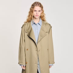 Sandro / Belted trench coat Olive Green