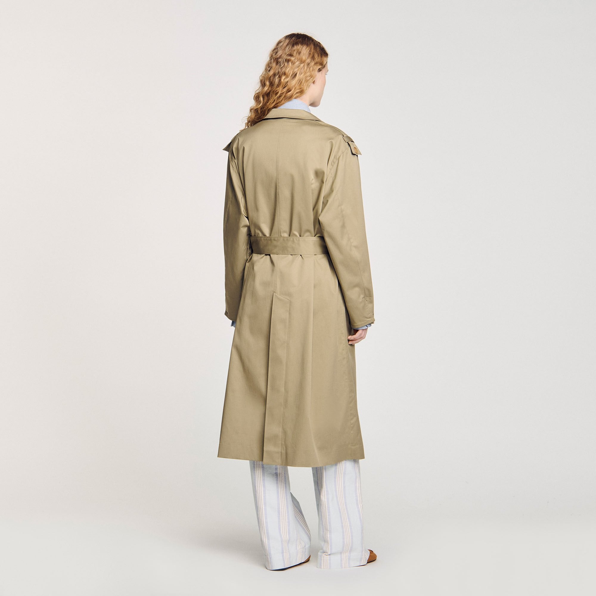Sandro / Belted trench coat Olive Green