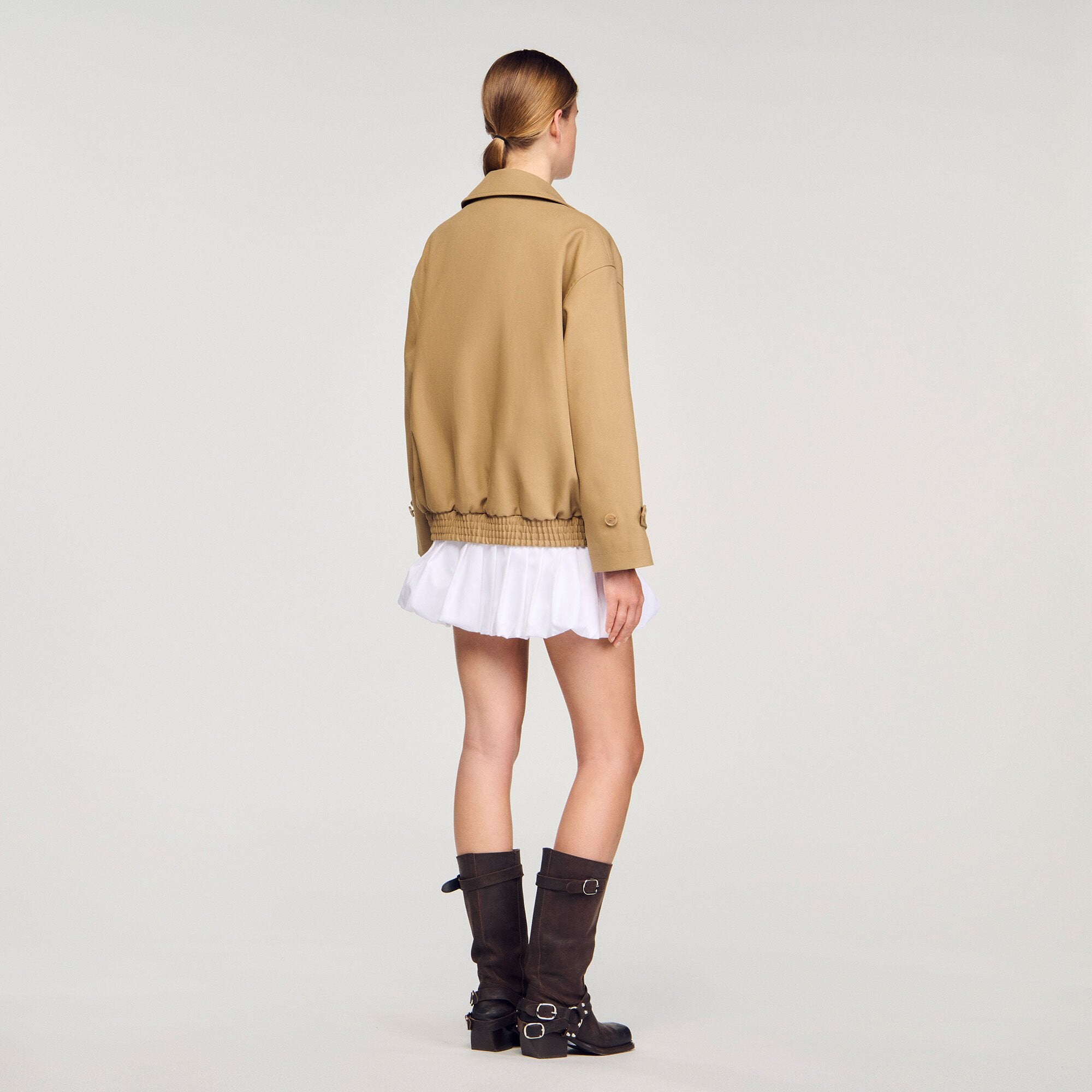 Sandro / Short oversized trench coat Beige
