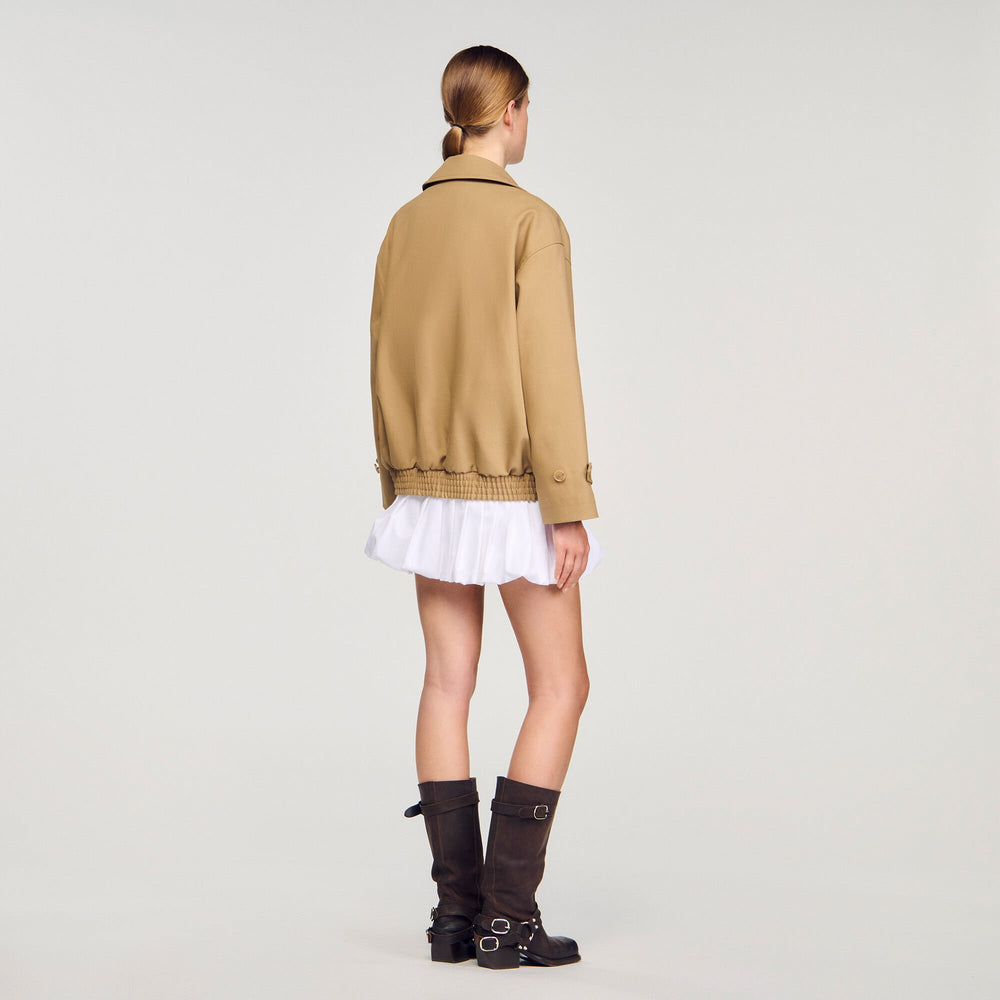 Sandro / Short oversized trench coat Beige