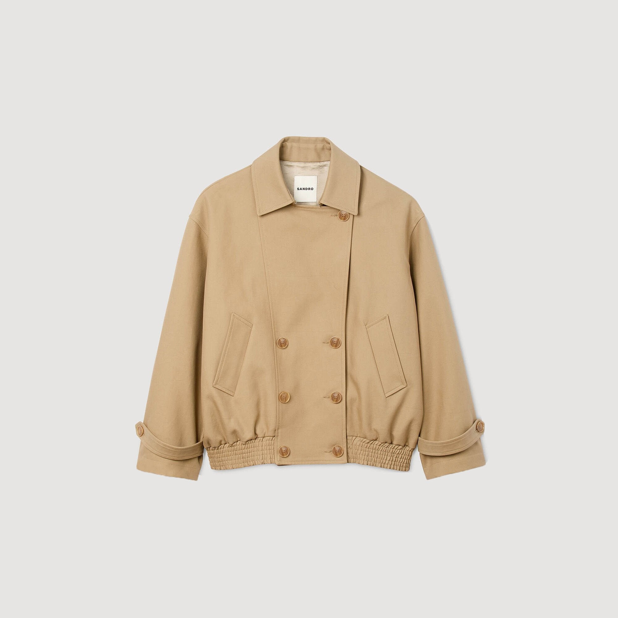 Sandro / Short oversized trench coat Beige