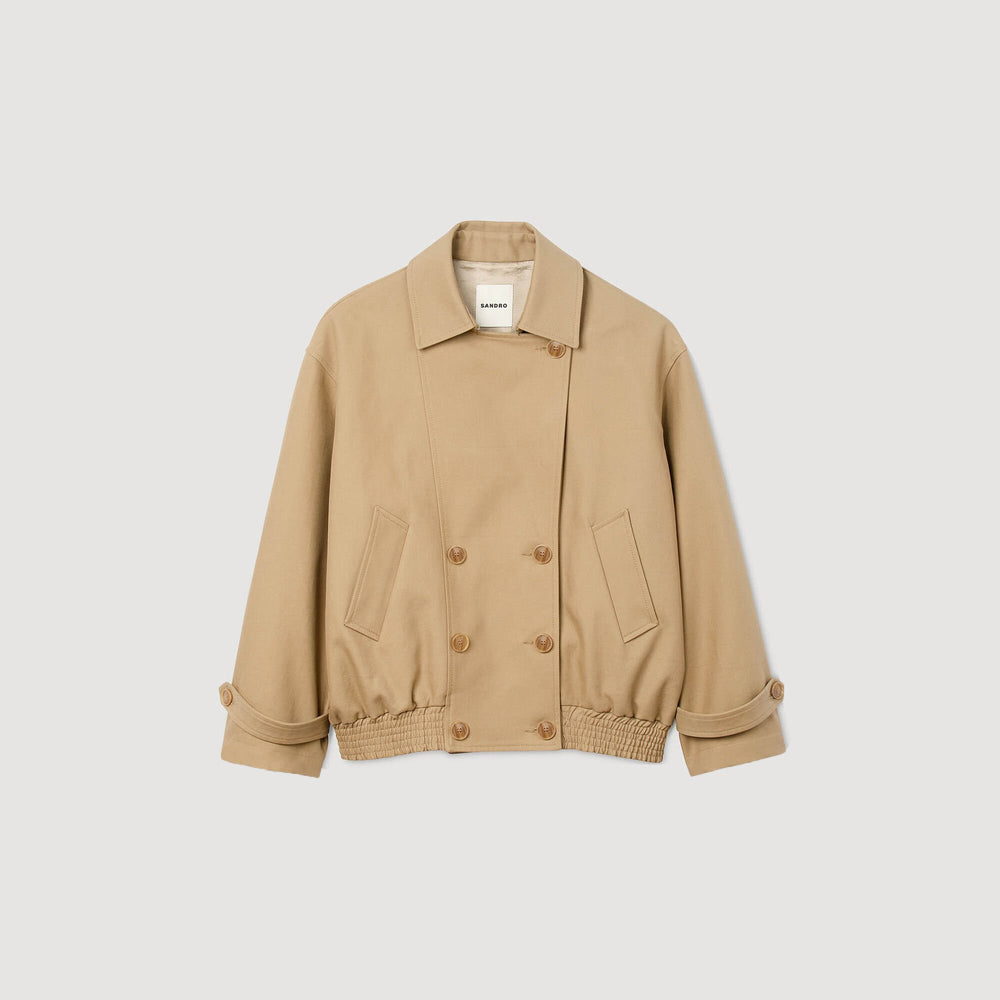 Sandro / Short oversized trench coat Beige