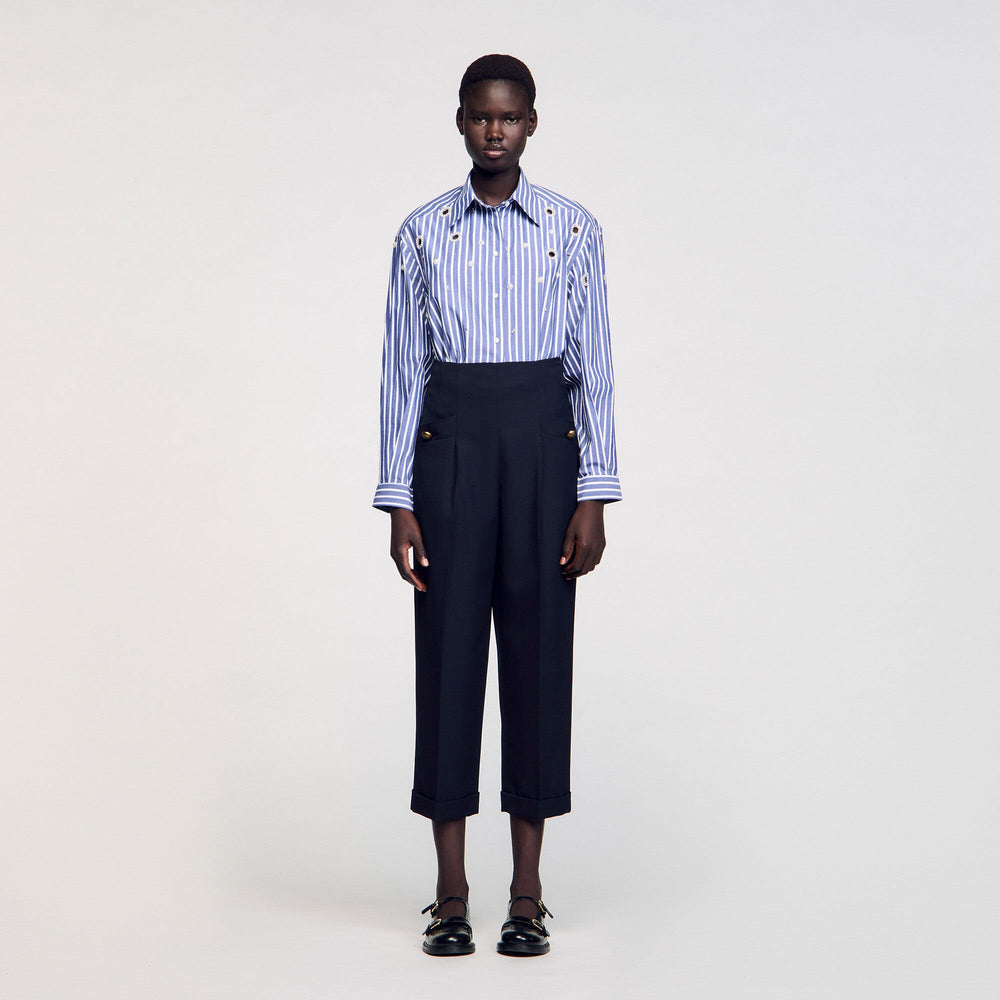 Sandro / Wide legs trousers Navy Blue