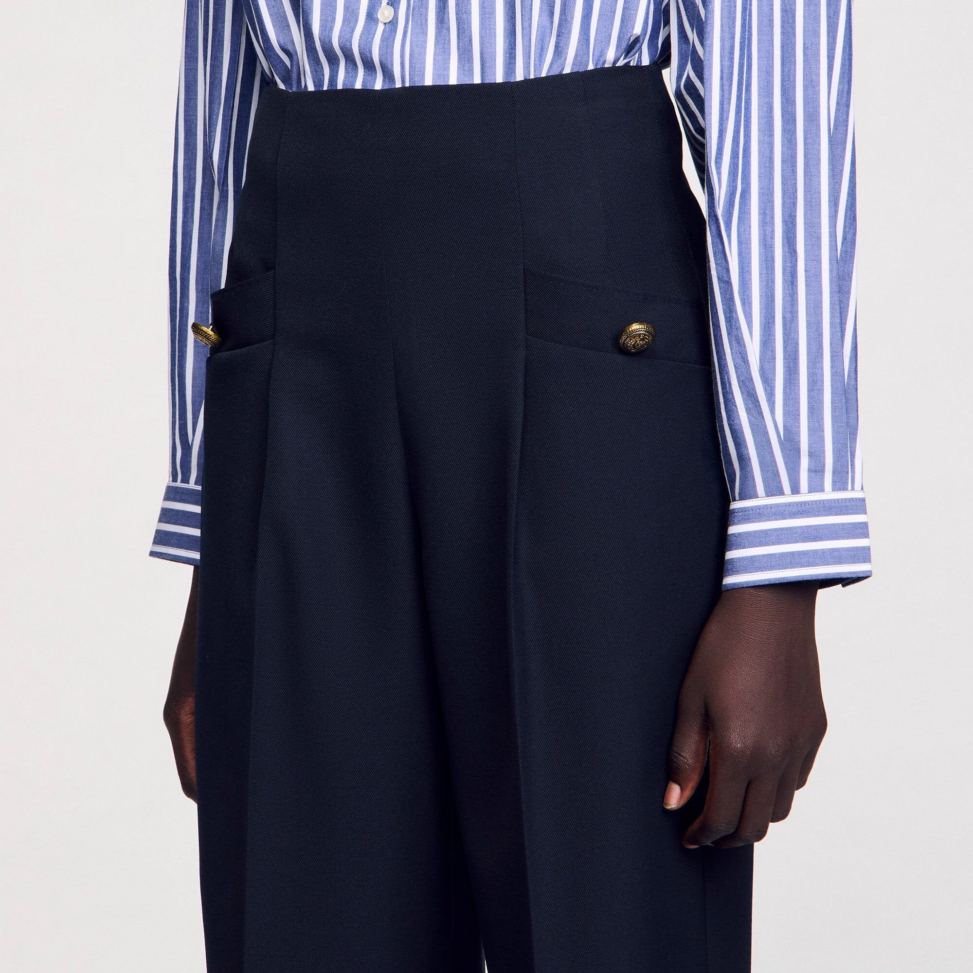 Sandro / Wide legs trousers Navy Blue