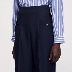 Sandro / Wide legs trousers Navy Blue