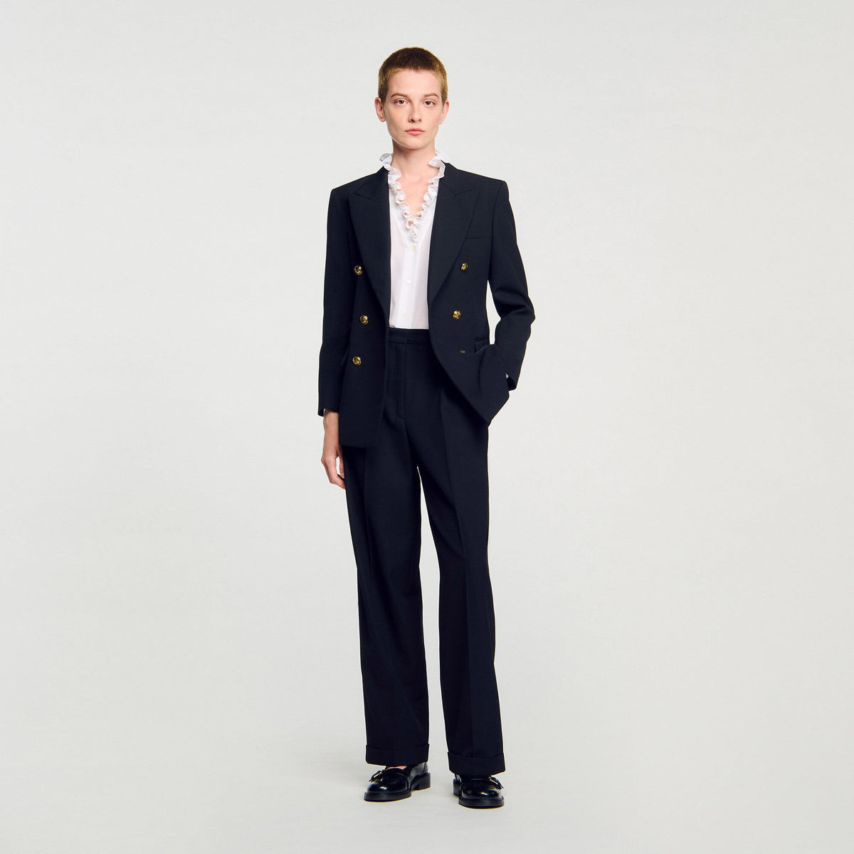 Sandro / Straight-leg trousers Black