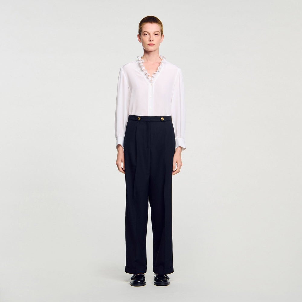 Sandro / Straight-leg trousers Black