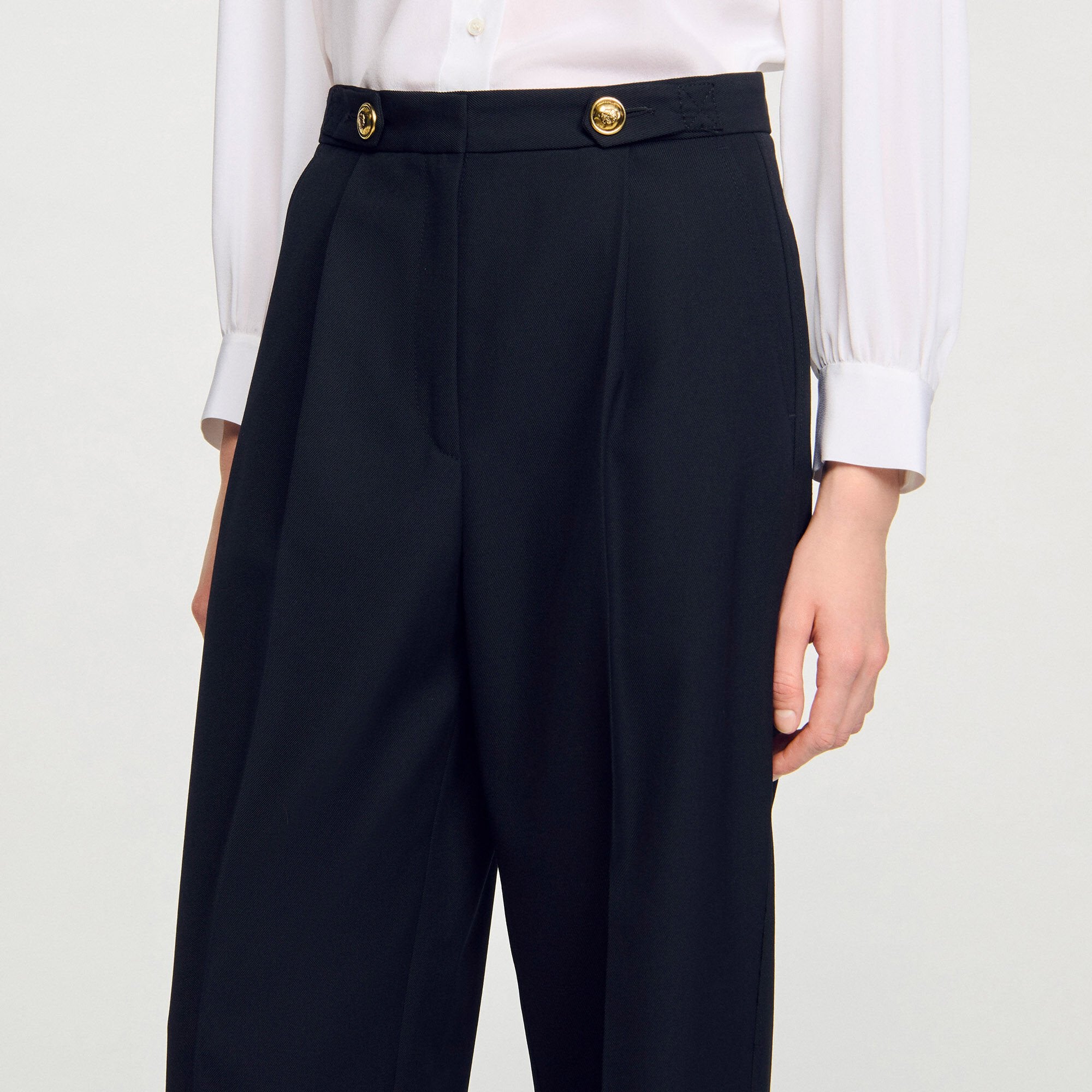 Sandro / Straight-leg trousers Black