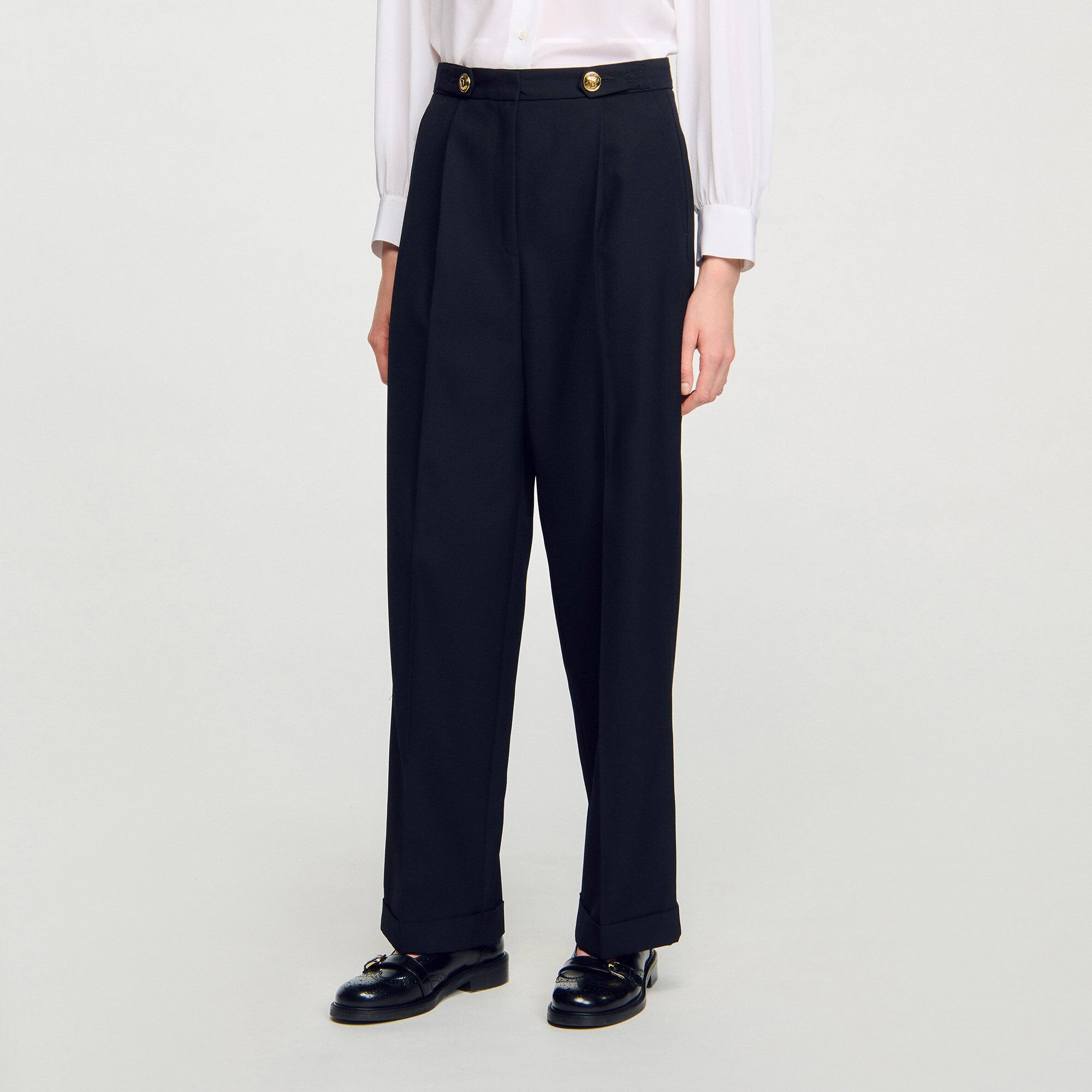 Sandro / Straight-leg trousers Black