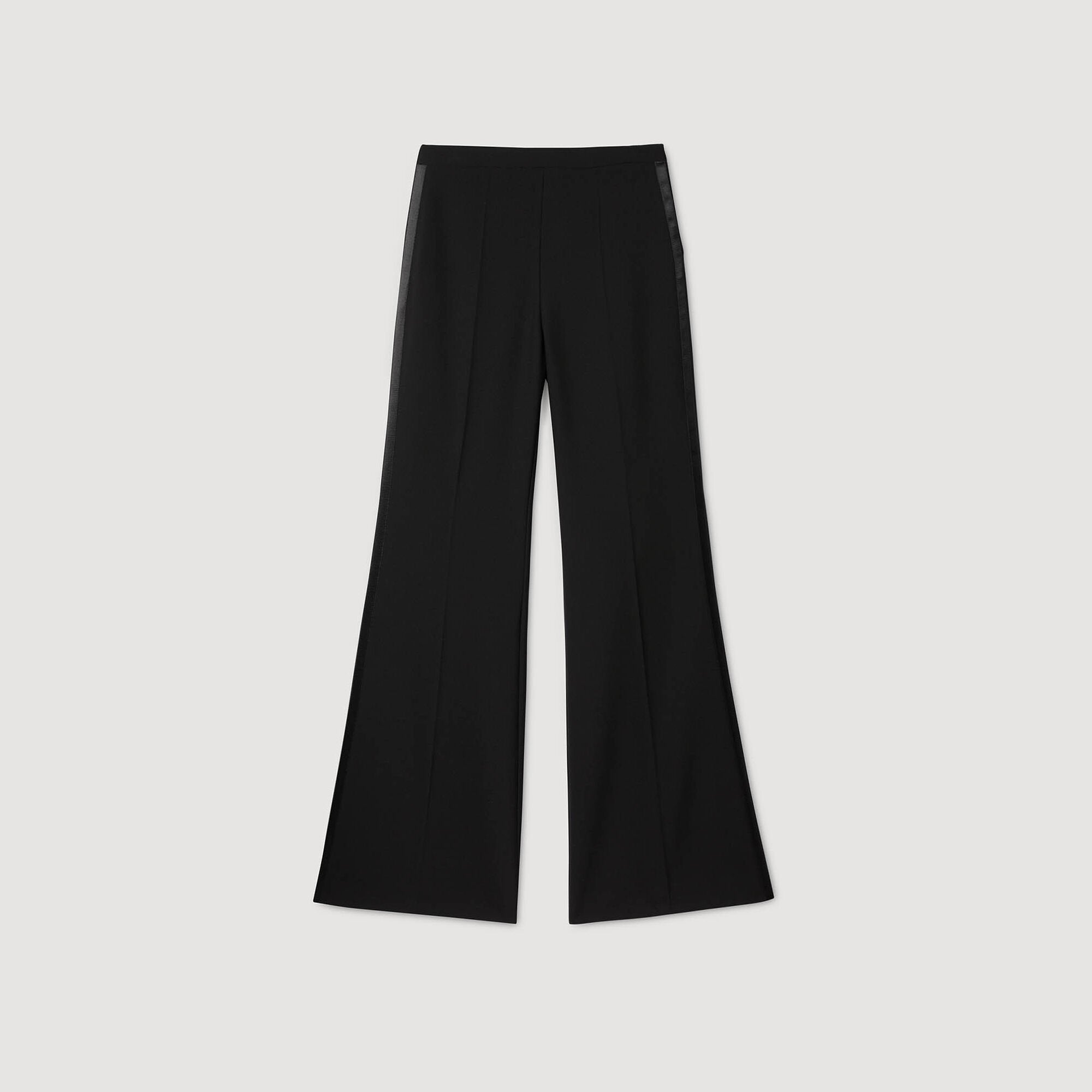 Sandro / Satin stripe suit trousers Black