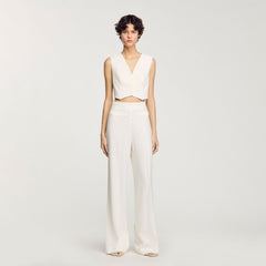 Sandro / Sequin suit trousers Ecru