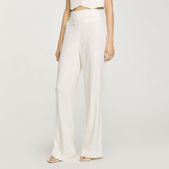 Sandro / Sequin suit trousers Ecru